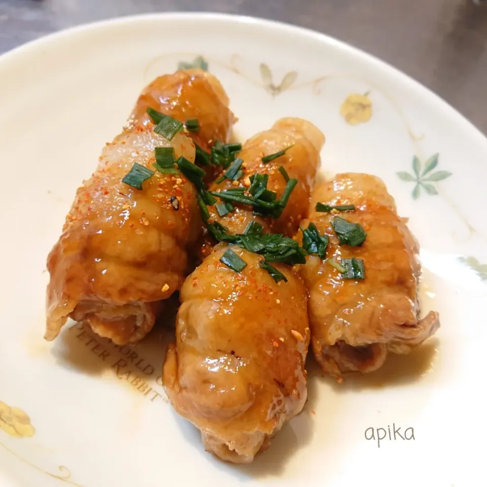 くるくる豚バラ肉の照り焼き|あぴかさん