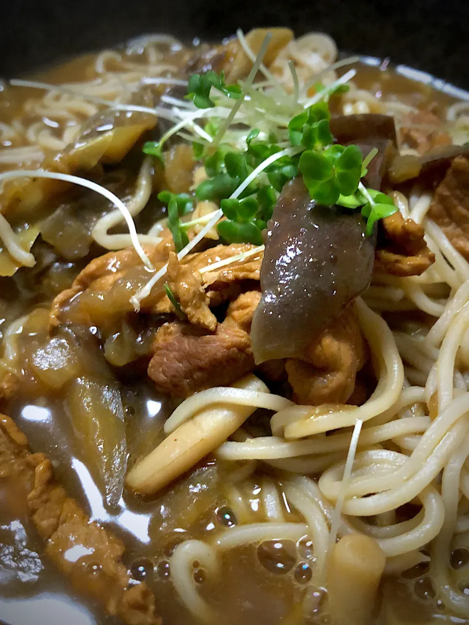 和風茄子カレー蕎麦|ミウトおかんさん