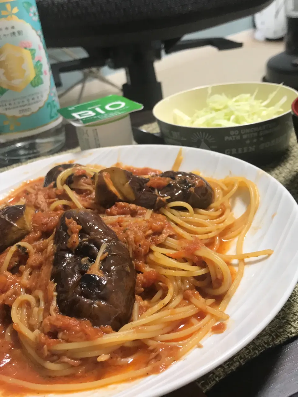 茄子とツナのトマトパスタ|くろさん