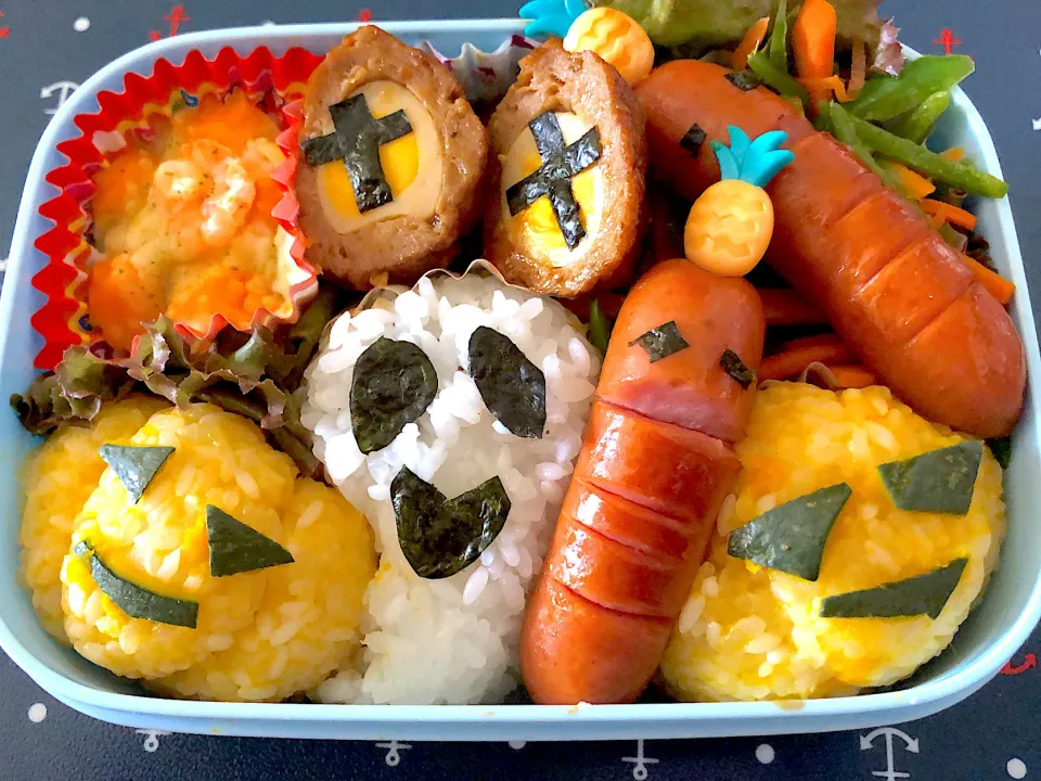 今夜の夜勤弁当😁ハロウィン風|いっちさん