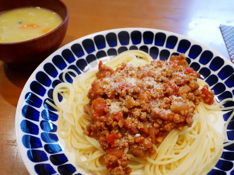 19/10/19 ランチ♪ 大豆ミートソースパスタ|ikukoさん