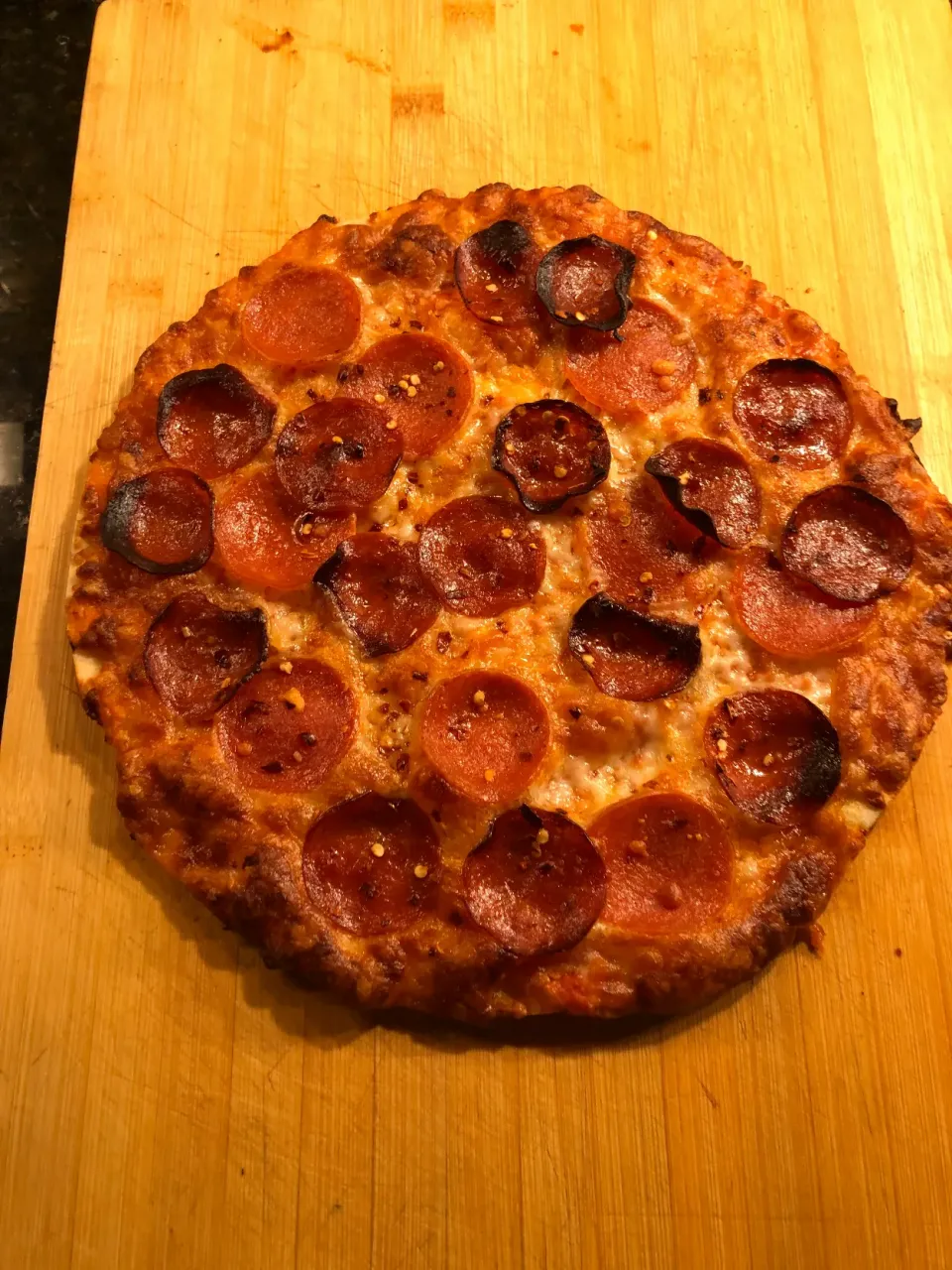 Cauliflower crust pepperoni pizza|ernest ristiさん