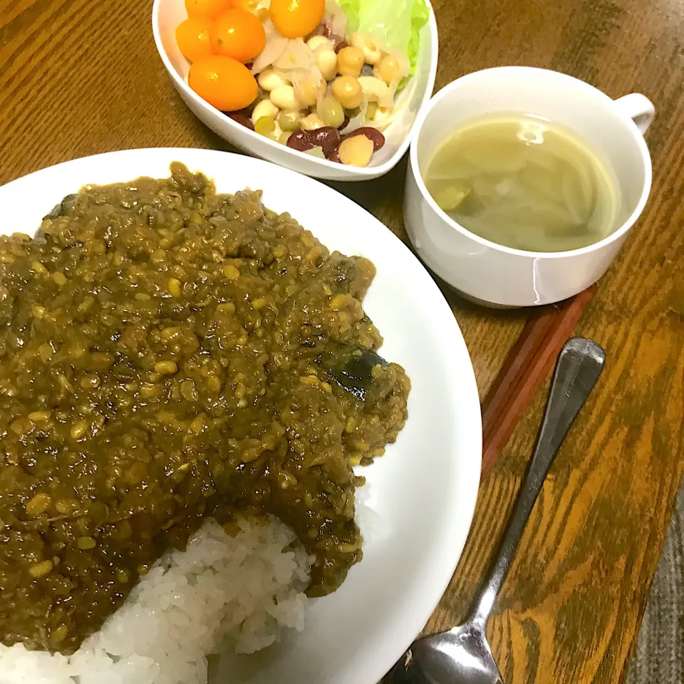 ダルカレーの晩ごはん|りこでりこさん