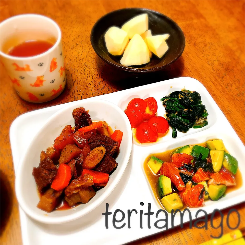 牛すじと根野菜のみそ煮|teritamagoさん