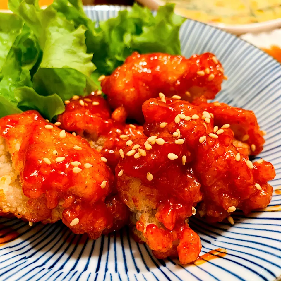 ヤンニョムチキン|いちごさん