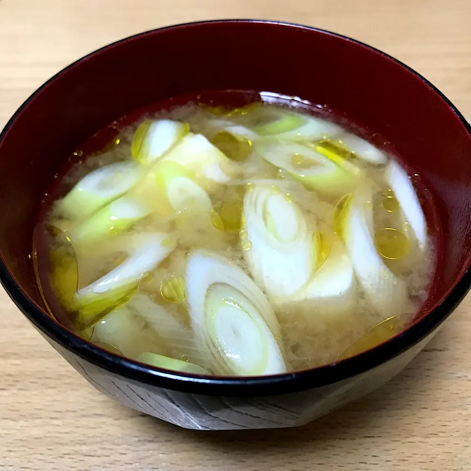 豆腐とネギのお味噌汁×オリーブオイル|すしさん