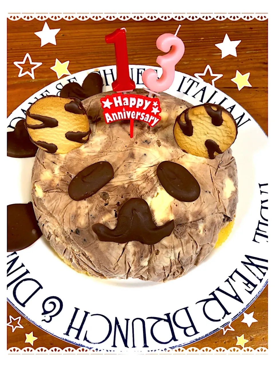 Snapdishの料理写真:くまさんのアイスケーキ🎂|harutomomamaさん