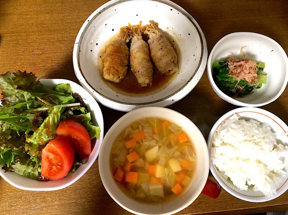 Snapdishの料理写真:えのき肉巻き|Mariettyさん