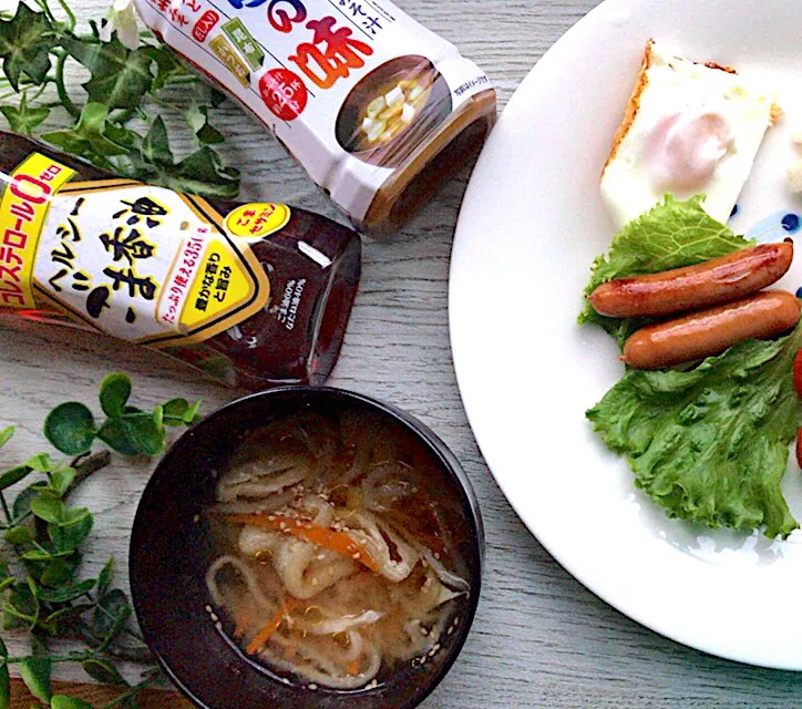 Snapdishの料理写真:食べるお味噌汁。切り干し大根の煮物風お味噌汁|Bちゃんさん