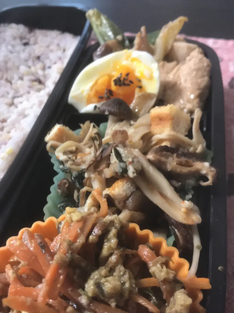 今日は、鶏胸肉とナスと長ネギの味噌炒め弁当。|Hideさん