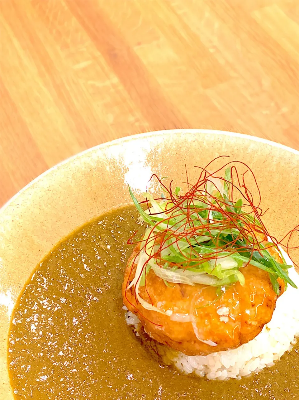 梅鶏と豆腐のつくねハンバーグカレー|浅草橋百そばさん