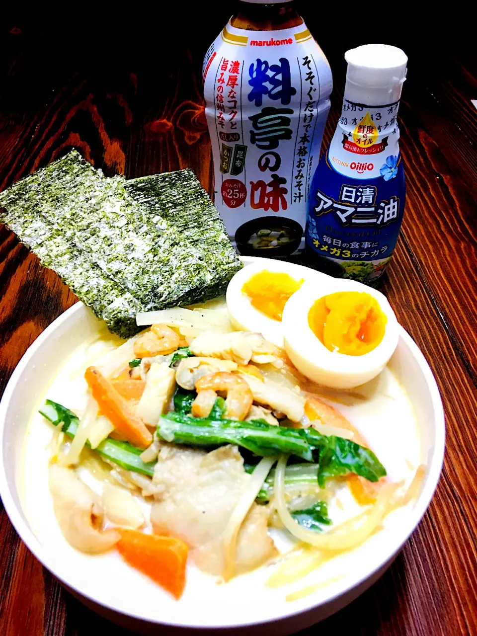 Snapdishの料理写真:♯776 ちゃんぽん麺×アマニ油♪|asuu*さん