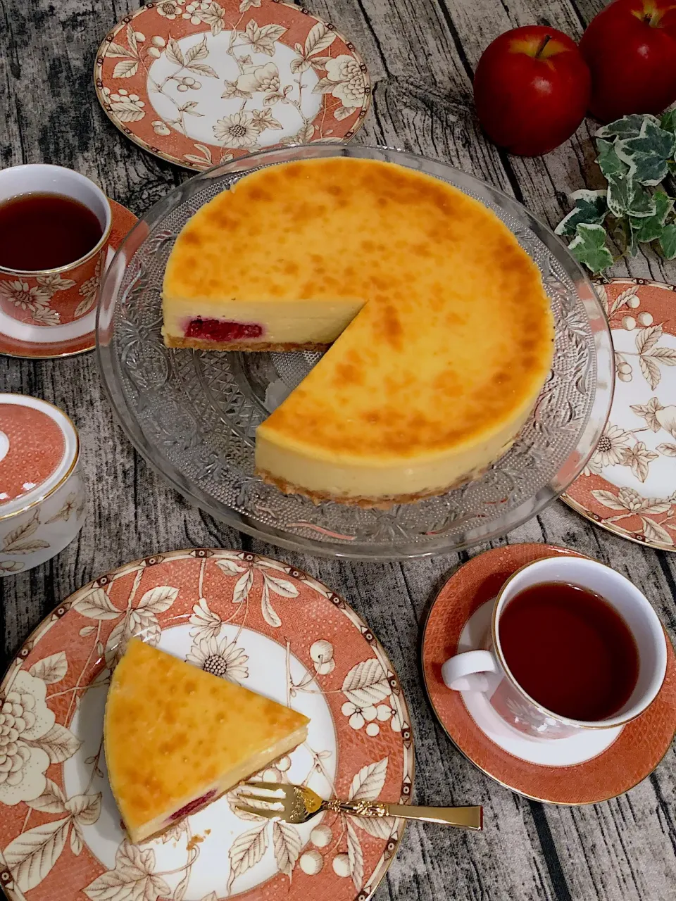 ホワイトチョコレートとフランボワーズのチーズケーキ🌟ニューヨークチーズケーキタイプで濃厚なやつ( •̀ .̫ •́ )✧|AXさん