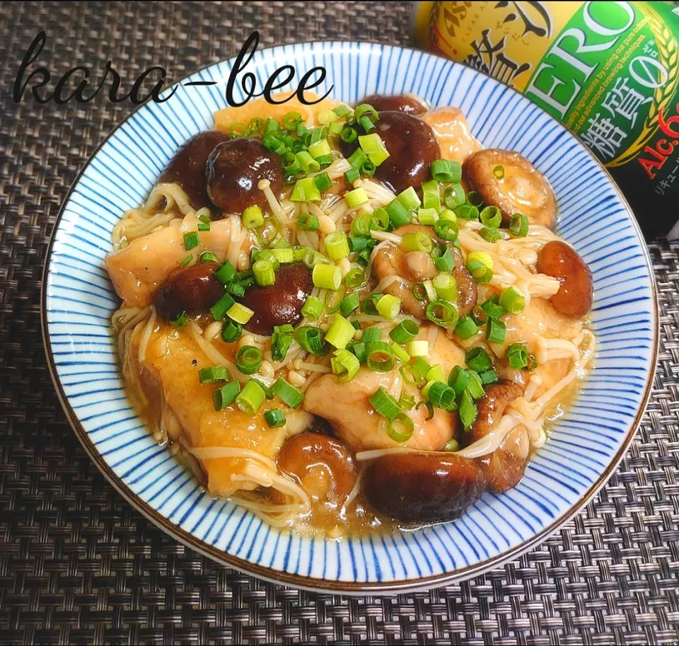 ハフハフ食べたい♪鶏肉ときのこのほっこり生姜とろみ煮|からあげビールさん