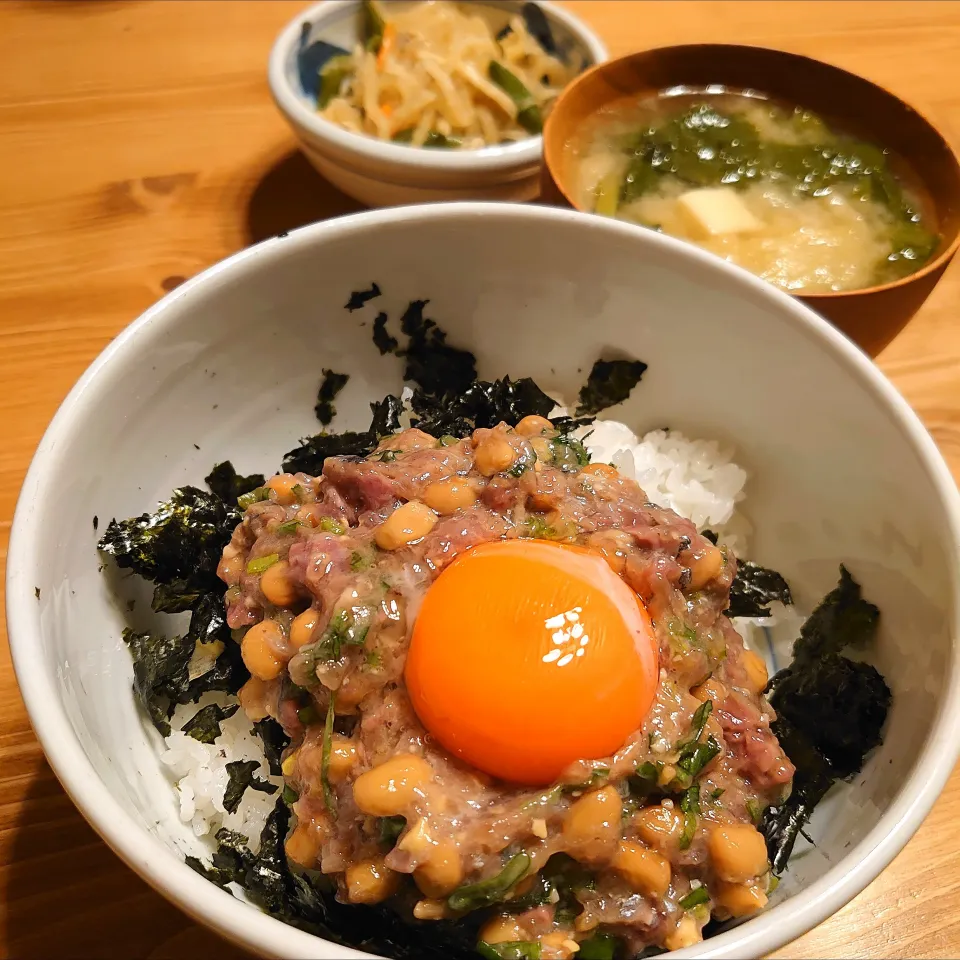 autumn秋刀魚なめろう納豆丼|ｌａｖｅｎｄｅｒｆ❜mさん