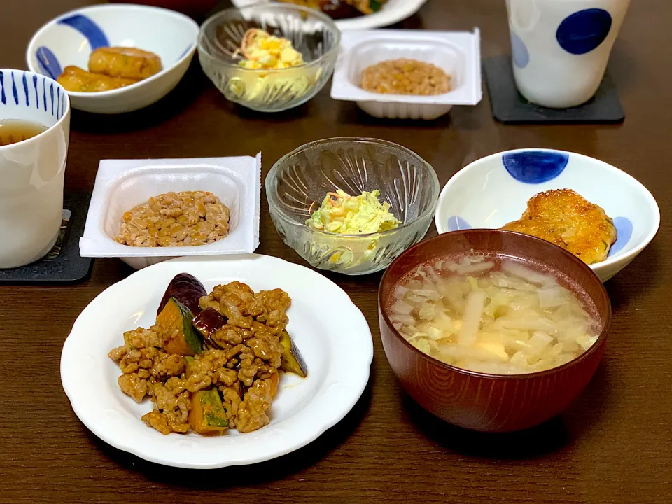 🌸 ナスとかぼちゃの甘酢そぼろ炒め 🌸|たんちゃんさん