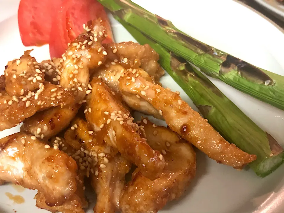 鶏むね肉の甘辛揚げ|まめこさん