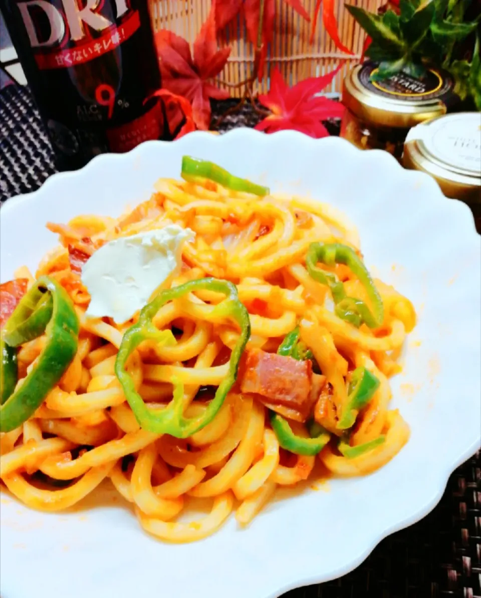 ナポリタン風焼きうどんクリームチーズのせ( ˘ ³˘)♥うまうま😍

夜食、のみ〆、簡単

ストロングドライにシークヮーサー果汁割り😋🐎🐎|ペンギンさん