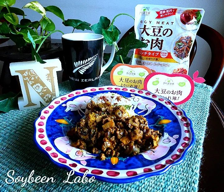 大豆ラボ⑪～大豆のお肉で中華風キーマカレー|ぶりさんさん