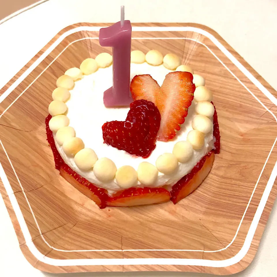 1歳のお誕生日❤︎離乳食ケーキ|ごんこさん