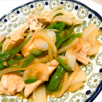 ヘルシー鶏むね肉のにんにく味噌炒め