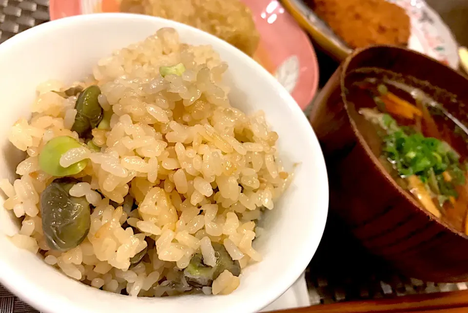 夕飯は、丹波の黒枝豆ご飯|sono.kさん