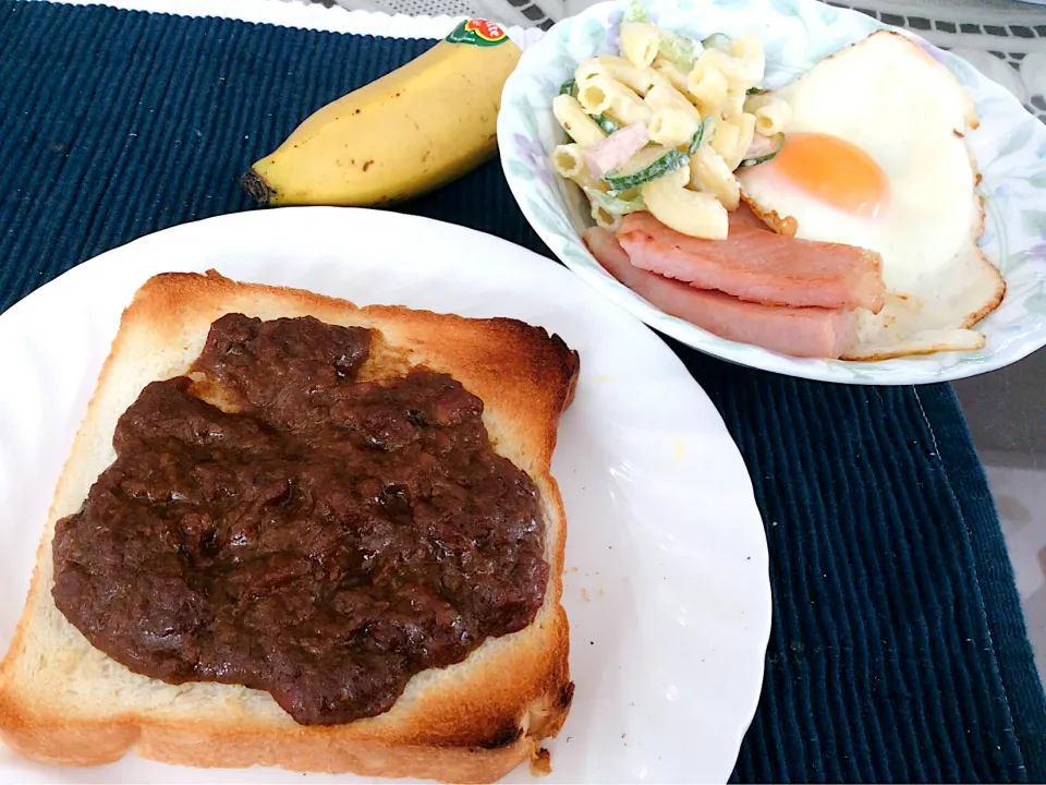 前からやってみたかった😅カレートースト😋|アライさんさん