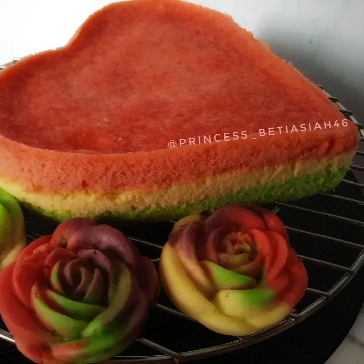 Steamed Rainbow Cake|princess_betiasiah46さん