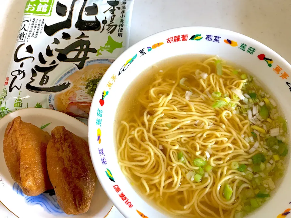 Snapdishの料理写真:#北海道塩ラーメン#お稲荷さん|やすあけさん