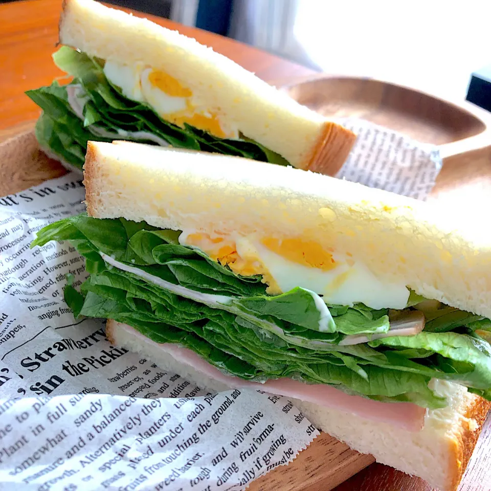 レタスサンドでモーニング🥬😋|ららさん