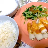 チーちくと、茹で水菜|あらまYoチェケラさん