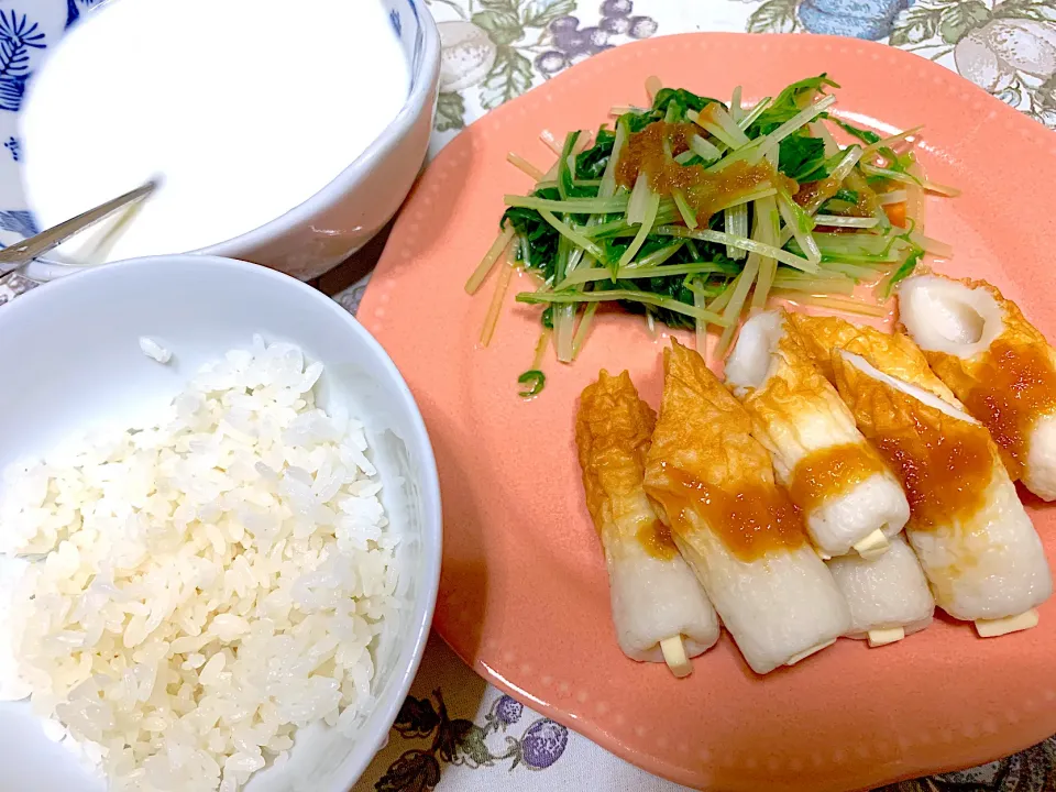 チーちくと、茹で水菜|あらまYoチェケラさん