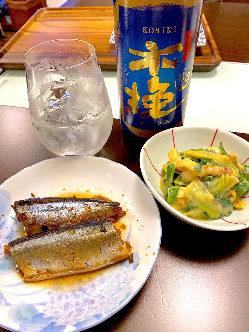 Snapdishの料理写真:秋刀魚と九条葱の酢味噌和え　木挽BLUE|流線形さん