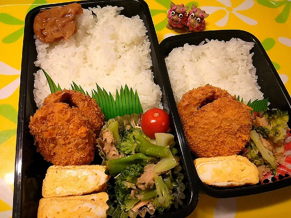 夫の弁当、娘の弁当|みどりさん