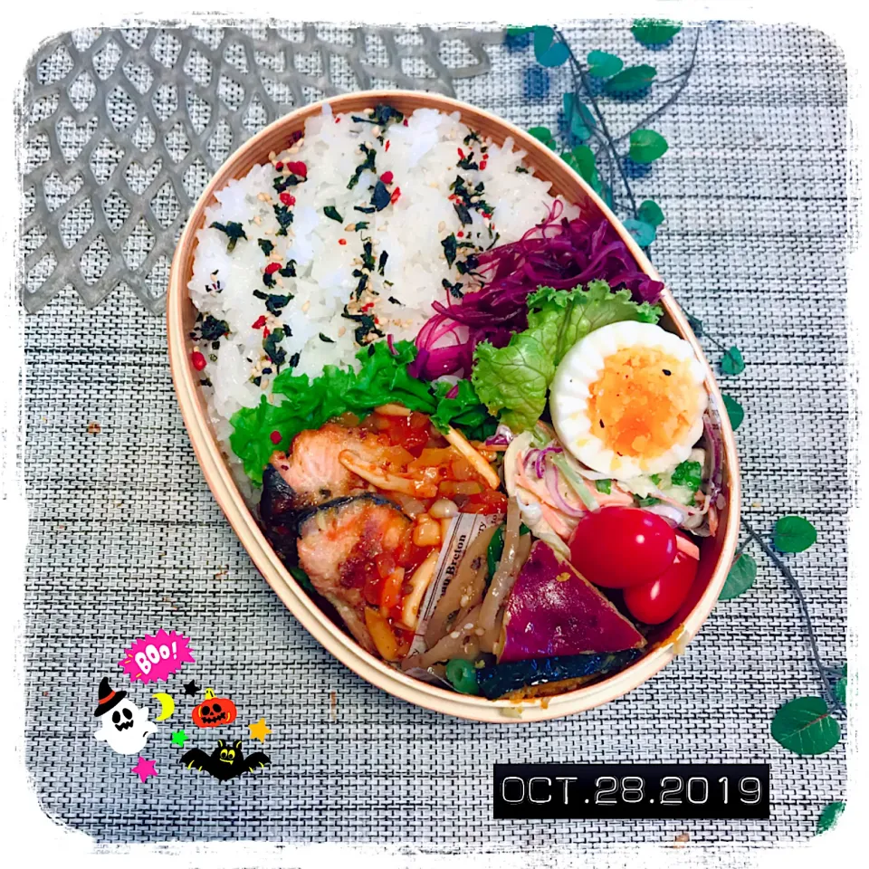 10/28 ☺︎☺︎ 鮭のチーズソテートマトソース弁当✩.*˚|jon2さん