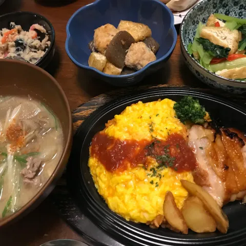 「日清マカダミアナッツオイル」を使ってみたSnapdishの料理・レシピ写真:20191027旦那さんの夜ご飯