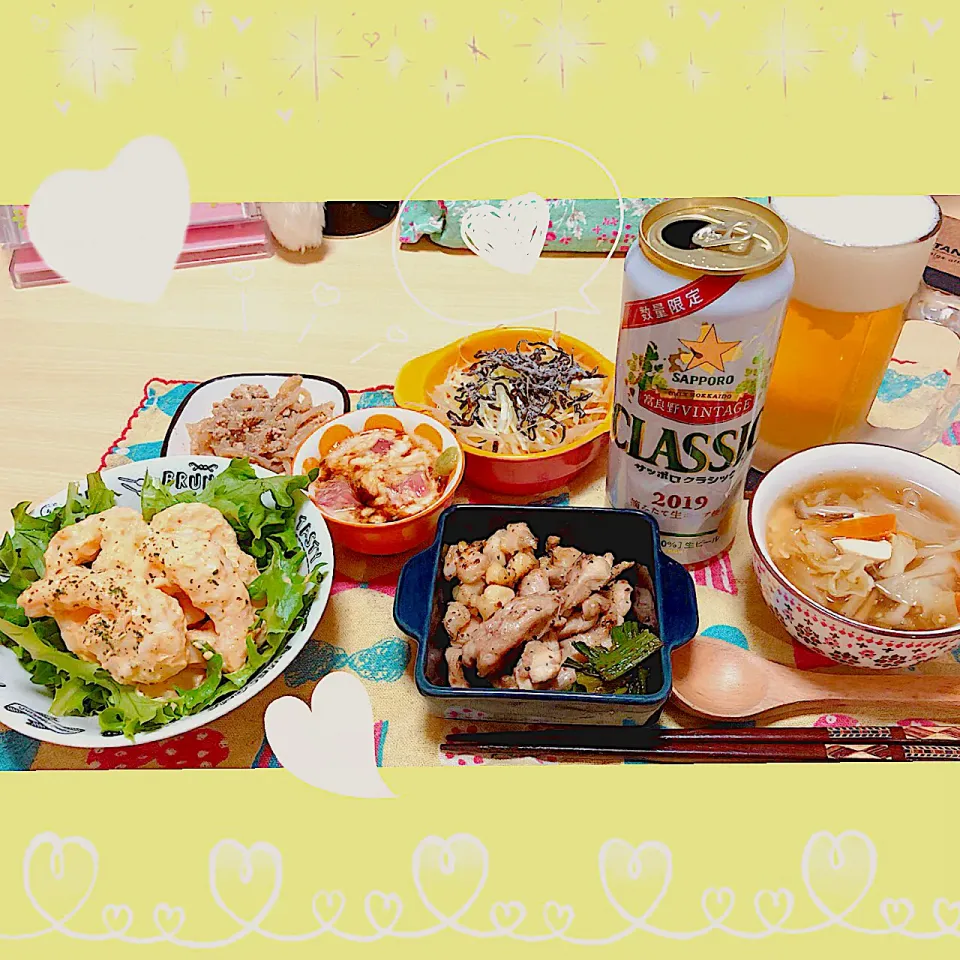 Snapdishの料理写真:１０／２８ ｍｏｎ 晩ごはん🍴＊○°|rinaronarさん