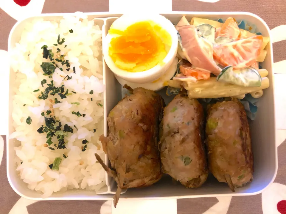 Snapdishの料理写真:ごぼうつくね弁当|freeさん