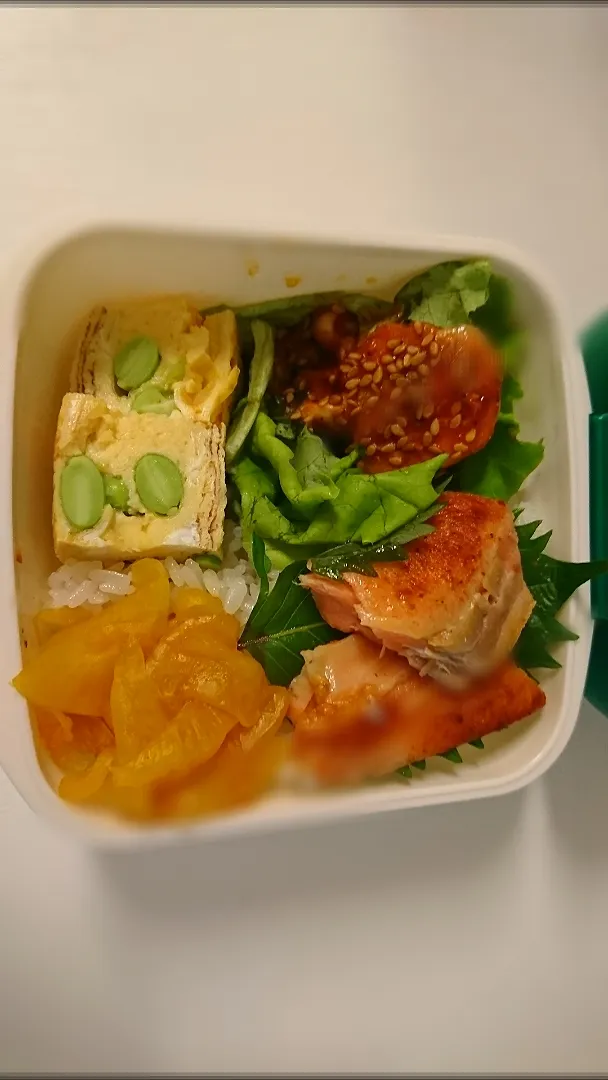 Snapdishの料理写真:★今日のお弁当★
☆ヤンニョムチキン
☆しゃけ
☆枝豆入り玉子焼き
☆あさげ
☆ヨーグルト  みかん|☆Chieco☆さん