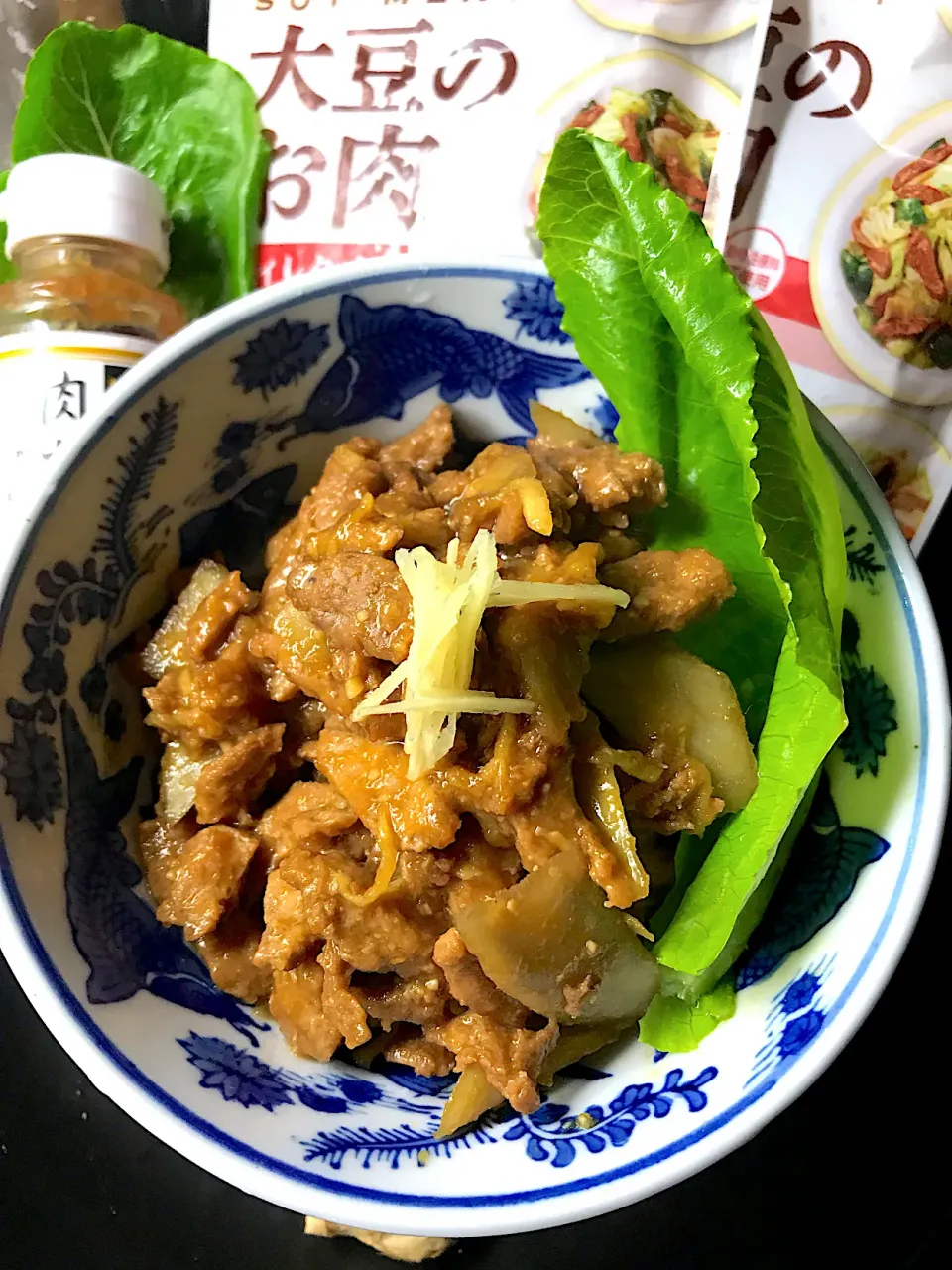 Snapdishの料理写真:焼肉のタレＤＥ大豆のお肉しぐれ煮|シュトママさん