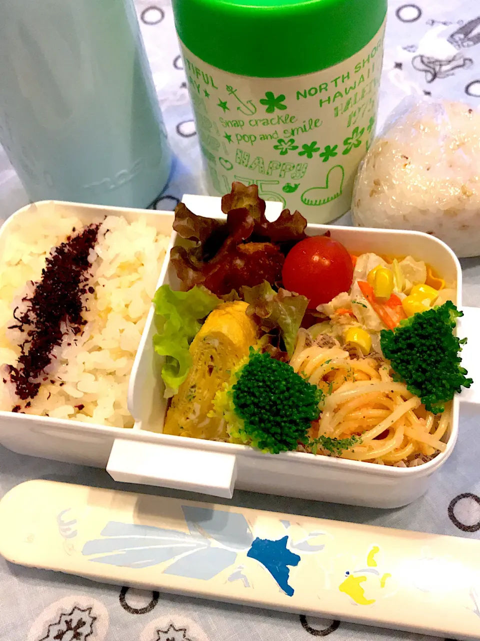 Snapdishの料理写真:2019.10.30  JK弁当～たらこパスタ🎶|rinrin*mama*さん