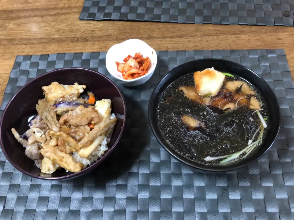 Ohana朝食、簡単天丼、鴨南風蕎麦、キムチ添え|Ohanaさん