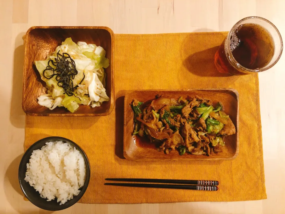 旦那が作ってくれました　晩ご飯|ゆうな様さん