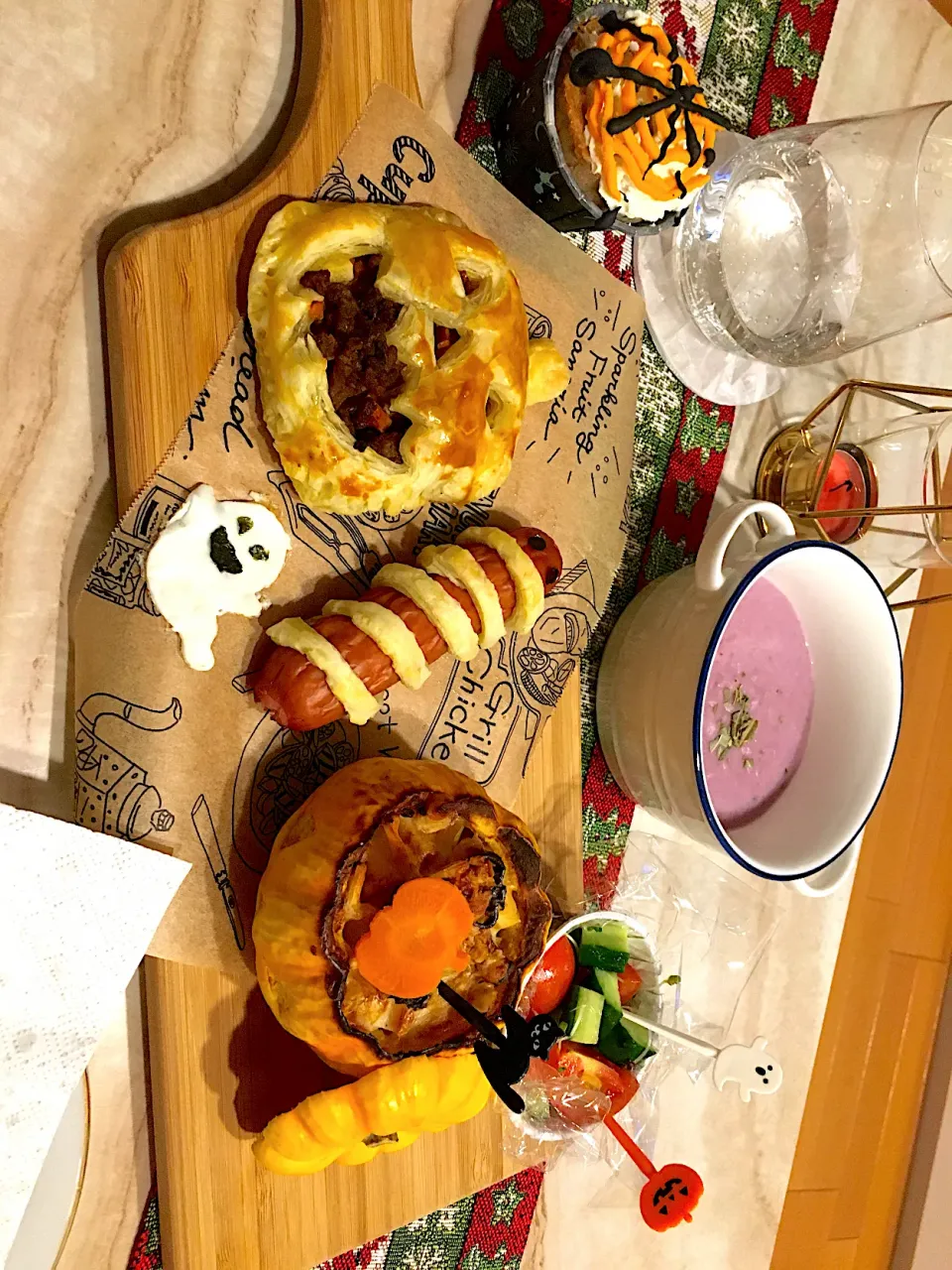 Snapdishの料理写真:ハロウィンディナー乾杯|Noonさん