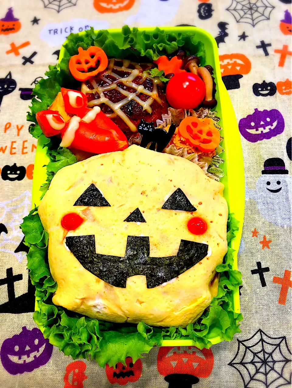 Snapdishの料理写真:2019/10/31お弁当〜HAPPY HALLOWEEN〜👻🎃🍭🍬🍪👻|いく❤️さん