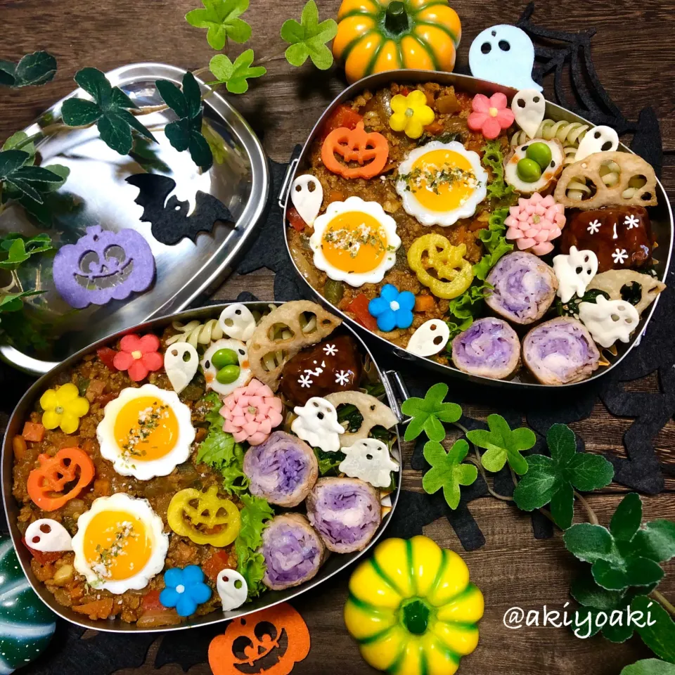 ハロウィンドライカレー弁当|Akiyoෆ¨̮⑅さん