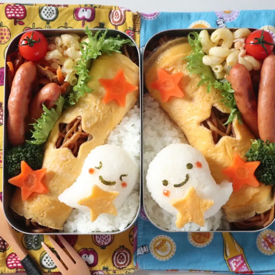 中学生男子年子弁当🍱ちょっぴりハロウィン仕様🎃👻⭐️|なかじー。さん