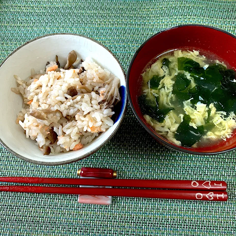 炊き込みご飯とわかめスープ|ともこさん