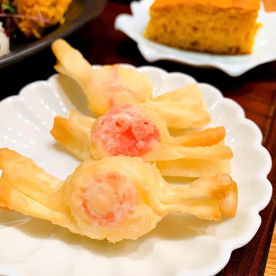 焼売の皮deチーズ揚げ🍬キャンディ|いちごさん