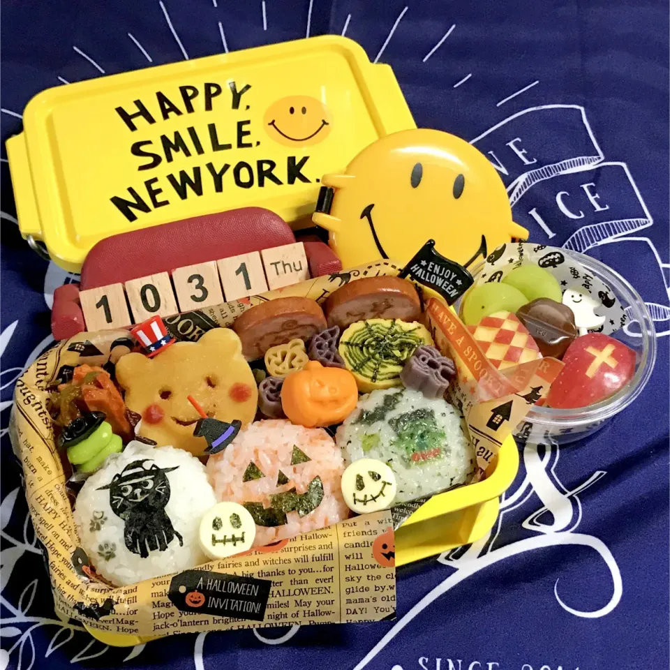 Snapdishの料理写真:中1・息子🍱(Halloweenキャラ弁)|みきじょ〜さん